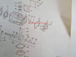 Evinrude 1969 Parts book 1 1/2 Mate  (First in outboards), katso tarkemmat mallimerkinnät kuvista.
