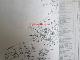 Evinrude 1970 Parts book 40 Horsepower Big Twin Electric  (First in outboards), katso tarkemmat mallimerkinnät kuvista.